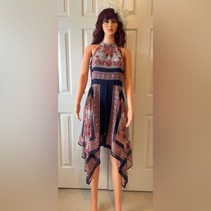 Elegant Paisley Print Dress